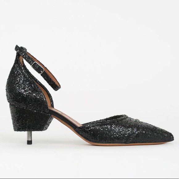 NEW Givenchy D'Orsay Heels black glitter size 40 - Picture 1 of 9